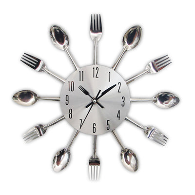 Cutlery Metal Kitchen Wall Clock