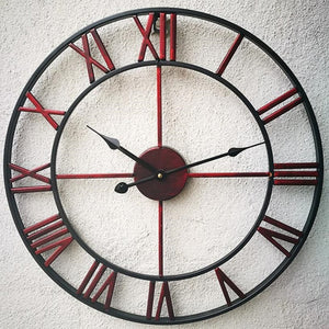 Circular Retro Iron Clock  47cm