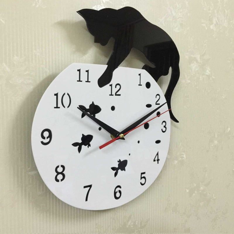 Cat Design Wall Clock