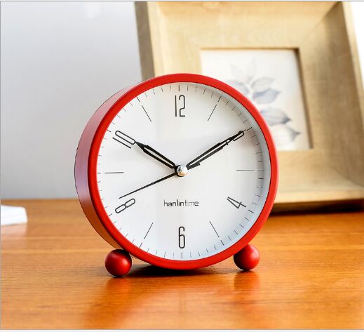 Table Bedroom Clock Red